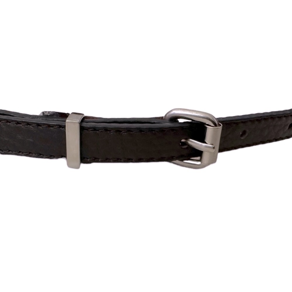 Cole Haan Dark Brown Pebbled Leather Belt Size Large